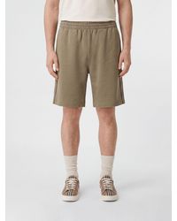 Burberry - Cotton Athletic Shorts With Elasticated Waist And Ekd Logo - Lyst