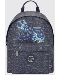 Philipp Plein - Space Dragons Monogramm-Rucksack Aus Beschichteter Baumwolle Mit Hexagon-Logo - Lyst