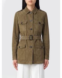 Tagliatore - Suede Lambskin Safari Jacket With Belt - Lyst