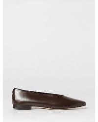 Jimmy Choo - Margot Smooth Leather Ballerina Flats With Rear Monogram - Lyst