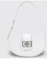 ARMANI EXCHANGE - Hobo Shoulder Bag With Metal Logo - Lyst