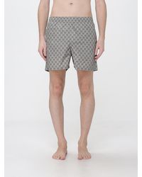 Gucci - Short Polyester Swim Shorts With Gg Monogram Pattern - Lyst