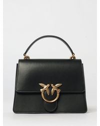 Pinko - Love One Top Handle Light Leather Bag - Lyst