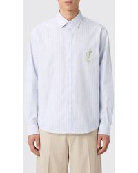 Jacquemus - Striped Cotton Shirt With French Collar And Logo - Lyst