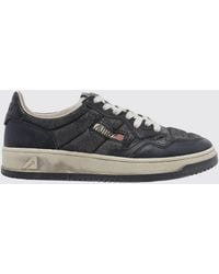 Autry - Medalist Low Super Vintage Calfskin Sneakers With Worn Effect - Lyst