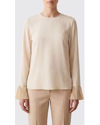 Valentino Garavani - Pure Silk Blouse With Long Flared-Cuff Sleeves - Lyst
