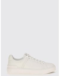 Balmain - B-Court Sneakers Aus Glattleder Mit Aufgedrucktem Logo - Lyst
