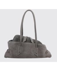 The Attico - La Passeggiata Asymmetrical Suede Calfskin Shoulder Bag - Lyst