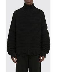 MM6 by Maison Margiela - Relaxed Fit Wool Blend Turtleneck Jumper With Logo - Lyst