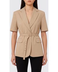 Liu Jo - Cotton Blend Jacket With Belt - Lyst