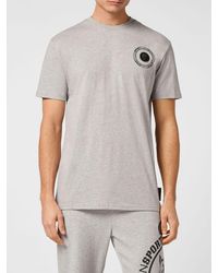 Philipp Plein - Slim Fit Cotton T-Shirt With Contrast Logo On The Chest - Lyst