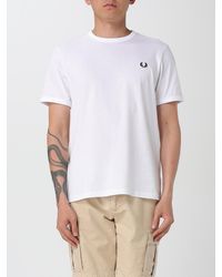 Fred Perry - Basic Cotton T-Shirt With Mini Logo - Lyst