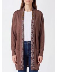In bed with You - Open-Front Pure Wool Cardigan With Contrast Trims - Lyst