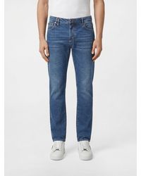Philipp Plein - Cotton Denim Slim Fit Jeans - Lyst