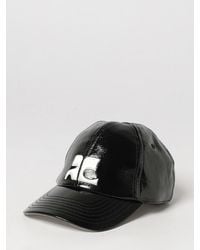 Courreges - Courr&Egrave	Ges Polyester Baseball Cap With Visor And Contrast Logo - Lyst