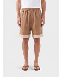 DSquared² - Silk Athletic Shorts With Elasticated Waist And Monogram Logo - Lyst