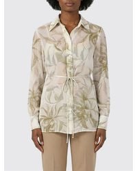 Semicouture - Floral Print Viscose Shirt - Lyst