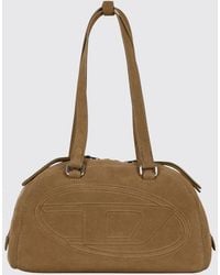 DIESEL - 1Dr Dome Suede Shoulder Bag With Oval D Logo - Lyst
