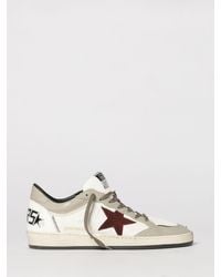 Golden Goose - Ball Star Used Leather And Suede Sneakers - Lyst