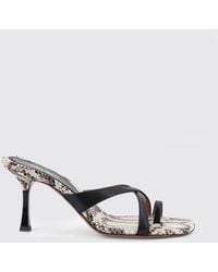 Paris Texas - Lorena Python Print Leather Sandal - Lyst