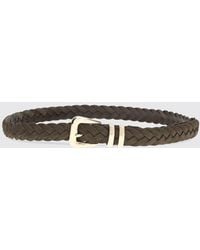 Brunello Cucinelli - Woven Suede Belt With Tip - Lyst
