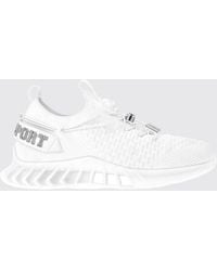 Philipp Plein - Technical Knit Low-Top Sneakers With Elasticated Ankle And Double Pull Tab - Lyst