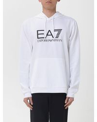 EA7 - Cotton Hoodie With Logo - Lyst