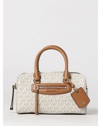 Michael Kors - Jet Set Grained Coated Cotton Bag With Mk Monogram - Lyst
