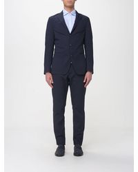 Eleventy - Single-Breasted Seersucker Cotton Suit - Lyst
