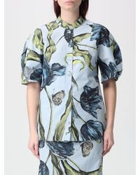 Erdem - Cotton Shirt With Floral Print - Lyst