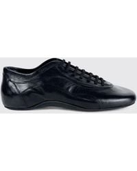 Dries Van Noten - Smooth Calfskin Leather Low-Top Sneakers With Rubber Sole - Lyst