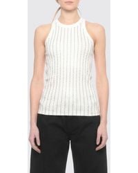 The Attico - Cotton Top With Rhinestones - Lyst
