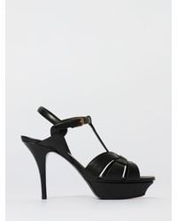 Saint Laurent - Flache Sandalen Damen - Lyst