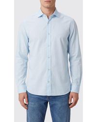 Boglioli - Slim Fit Long-Sleeve Cotton Shirt With French Collar - Lyst