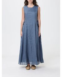 Max Mara - Ramie Midi Dress - Lyst