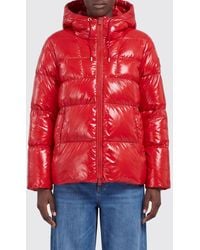 Pinko - Quilted Waterproof Nylon Short Puffer Jacket With Hood And Elasticated Cuffs - Lyst