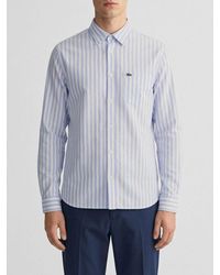 Lacoste - Striped Cotton Shirt - Lyst