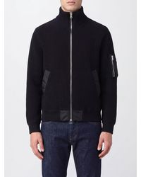 Sacai - Turtleneck Wool Cardigan With Zip Closure And Slit Pockets - Lyst