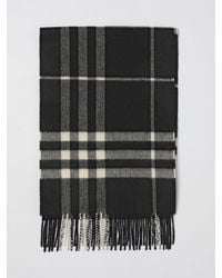 Burberry - Cashmere Check Pattern Scarf - Lyst
