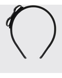 Ferragamo - Vara Cotton Headband With Bow And Swarovski Crystals - Lyst
