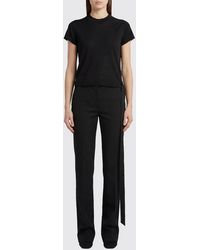 Rick Owens - Cotton T-Shirt With Webbing - Lyst
