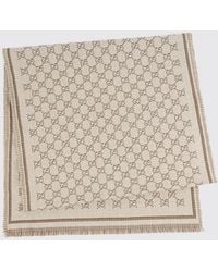 Gucci - Reversible Gg Jacquard Wool Fringed Scarf - Lyst