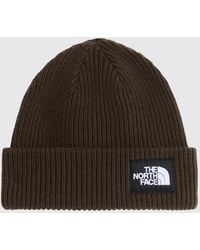 The North Face - Salty Lined Ribbed Beanie With Inner Lining And Logo - Lyst