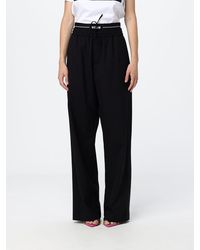 MSGM - Jogginghose Von Aus Schurwolle Mit Kordelzug Und Logo - Lyst