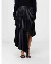 KARL LAGERFELD - High-Waisted Asymmetrical Pleated Midi Skirt - Lyst