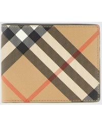 Burberry - Coated Cotton Vintage Check Print Wallet - Lyst