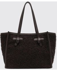 Gianni Chiarini - Marcella Wool Blend Shoulder Bag With Leather Handles - Lyst
