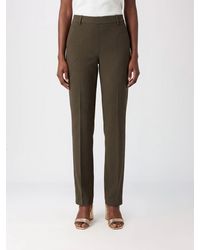 Alberto Biani - Slim Fit Crêpe Chino Trousers With Side Zip - Lyst
