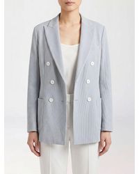 Circolo 1901 - Double-Breasted Wool-Blend Blazer With Patch Pockets - Lyst