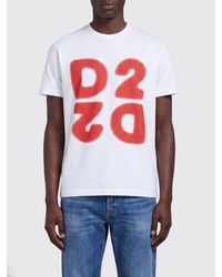 DSquared² - Slim Fit Short-Sleeved Cotton T-Shirt With Printed Logo - Lyst